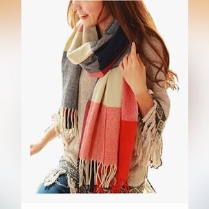 Colorful Block Pattern Scarf